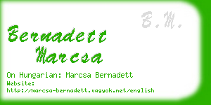 bernadett marcsa business card